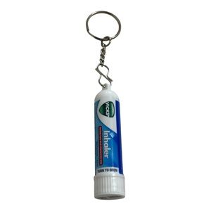 Vicks Inhaler and Keychain Two In One Blue/White /Red/Green